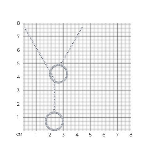 Колье из серебра с фианитами (Арт.94070723)