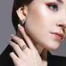 Серьги из белого золота с бриллиантами (Арт.1021761)