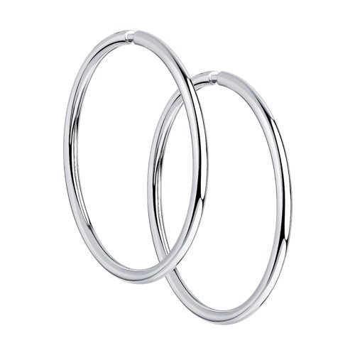 Серьги конго из серебра (Арт.94140043)