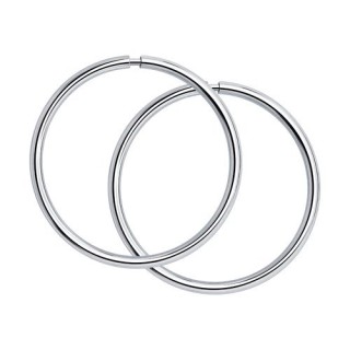 Серьги-кольца из серебра с родажным покрытием «Чистый блеск» Соколов (арт.9414)