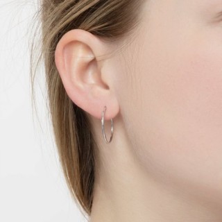 Серьги-кольца из серебра с родажным покрытием «Чистый блеск» Соколов (арт.9414)