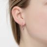 Серьги конго из серебра (Арт.94140043)