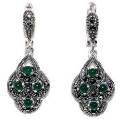 Серьги Серебряные крылья (Арт.2239331122e_agat_markazit)