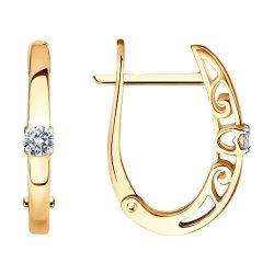 Серьги из золота с бриллиантами (Арт.1021856)