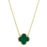 Ожерелье из серебра с малахитом «Lucky Clover» Fresh Jewelry (арт.TC-N206-1-X-L-Mal-X-X)