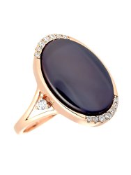 Кольцо из серебра с керамикой и куб. цирконием (Арт.tc-r00375-br-g-x-x-w)