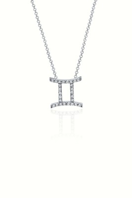 Ожерелье с бриллиантами «Gemini Elegance» из белого золота Estet (арт.01Л622137)