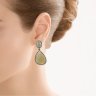 Серьги из золота с бриллиантом и корундом (Арт.me32652-br-bl-bs-yg_dl_dn_sa_cr_yg)