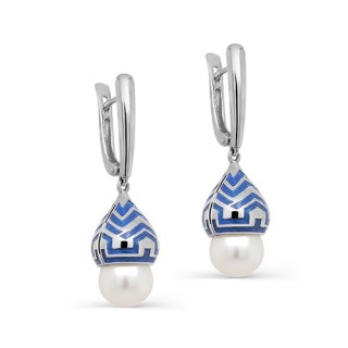 Серьги серебряные с жемчугом «Cápula» Kabarovsky (арт.12-689-1507)