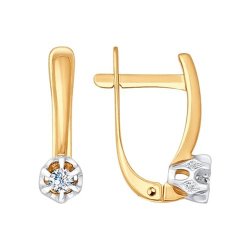 Серьги из золота с бриллиантами (Арт.1020921)