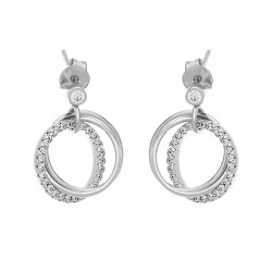 Серьги из серебра с фианитом (Арт.hl-e22e44-x-w-x-x-w)