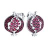 Серьги из серебра с корундами (Арт.94026696)
