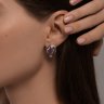 Серьги из серебра с корундами (Арт.94026696)