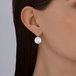 Серьги из серебра с фианитами «Сияние чистоты» Соколов (арт.94026910)