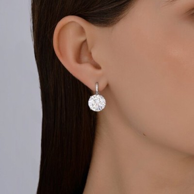 Серьги из серебра с фианитами «Сияние чистоты» Соколов (арт.94026910)