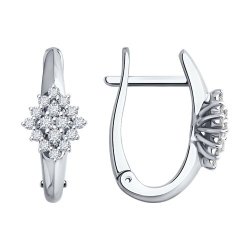 Серьги из белого золота с бриллиантами (Арт.1022172-3)