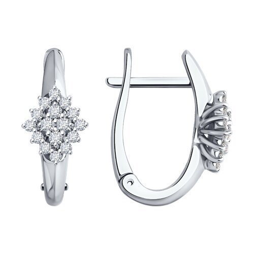 Серьги из белого золота с бриллиантами (Арт.1022172-3)