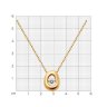 Колье из золочёного серебра с фианитом (Арт.93-170-01891-1)