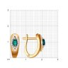 Серьги из комбинированного золота с бриллиантами и изумрудами (Арт.3020402)