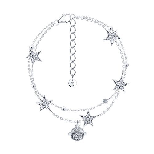 Браслет из серебра с фианитами (Арт.94051583)