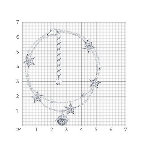 Браслет из серебра с фианитами (Арт.94051583)