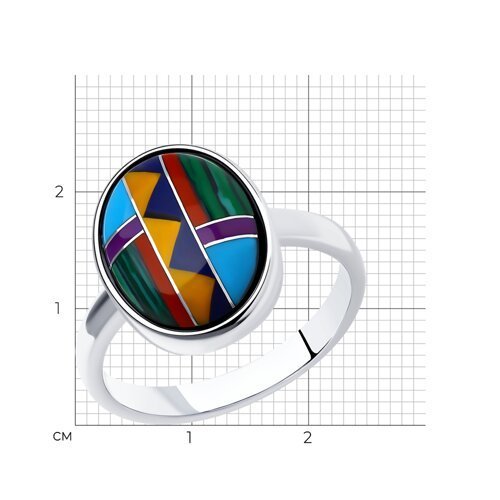 Кольцо из серебра с бирюзой (Арт.95010170)