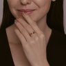 Кольцо из золота с бриллиантами и сапфиром (Арт.51-210-02400-1)