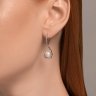 Серьги из серебра с жемчугом и фианитами (Арт.94026607)