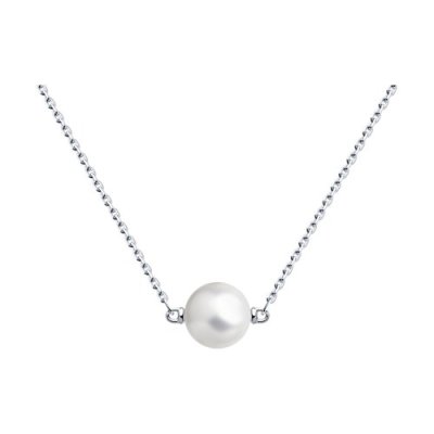 Колье из серебра с синтетическим жемчугом «Жемчужная Линия» Соколов (арт.01092)