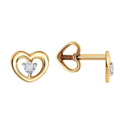 Серьги из золота с фианитами (Арт.51-122-00990-2)