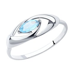 Кольцо из серебра с топазом (Арт.94-310-00549-1)