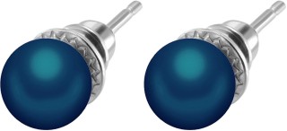 Серьги серебряные с жемчугом «Deep Blue Pearl» Rivoli (арт.AAS-13-8-22-S)