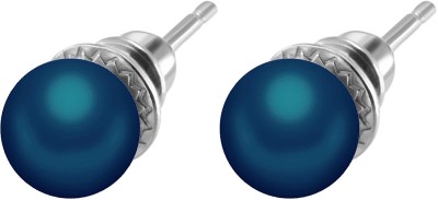 Серьги серебряные с жемчугом «Deep Blue Pearl» Rivoli (арт.AAS-13-8-22-S)