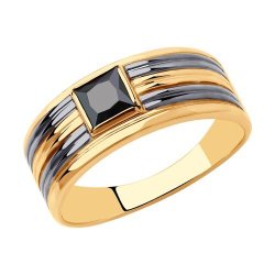 Кольцо из золота с фианитом (Арт.018398_185)