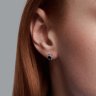 Серьги из белого золота с бриллиантами и сапфирами (Арт.52-222-01772-4)