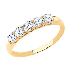 Кольцо из золота с фианитами (Арт.019030)