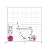 Серьги из серебра с розовыми фианитами (Арт.94020451)