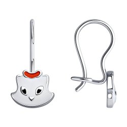 Серьги из серебра с эмалью (Арт.94021632)