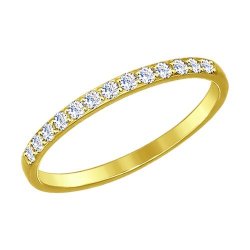 Кольцо из желтого золота с фианитами (Арт.017159-2)