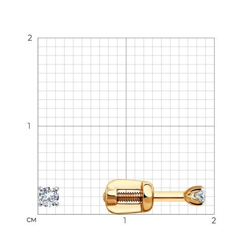 Серьги из золота с фианитами (Арт.0200149)