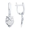 Серьги из серебра с фианитами (Арт.94022004)