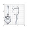 Серьги из серебра с фианитами (Арт.94022004)