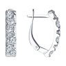 Серьги из серебра с фианитами (Арт.94022567)