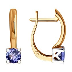 Серьги из золота с танзанитами (Арт.6024359)