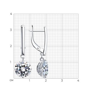 Серьги из серебра с фианитами «Лунный Вальс» SOKOLOV (арт.94024420)