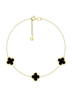 Браслет золотой пробы 585 с ониксом (Арт.750614-2)