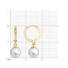 Серьги золотые пробы 585 с жемчугом (Арт.792486)