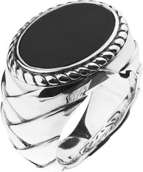 Кольцо из серебра с ониксом Русские Самоцветы (Арт.y1057r_90_13_58)