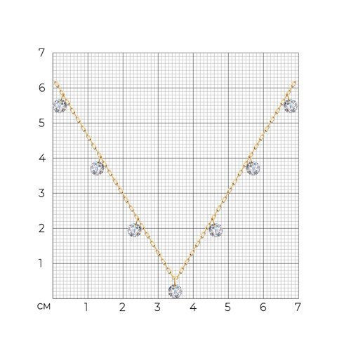 Колье из золота с фианитами (Арт.070394)