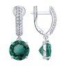Серьги из серебра с кварцами и фианитами (Арт.92023195)